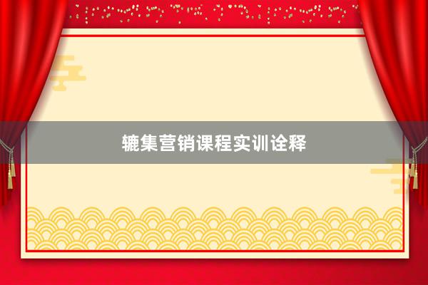辘集营销课程实训诠释